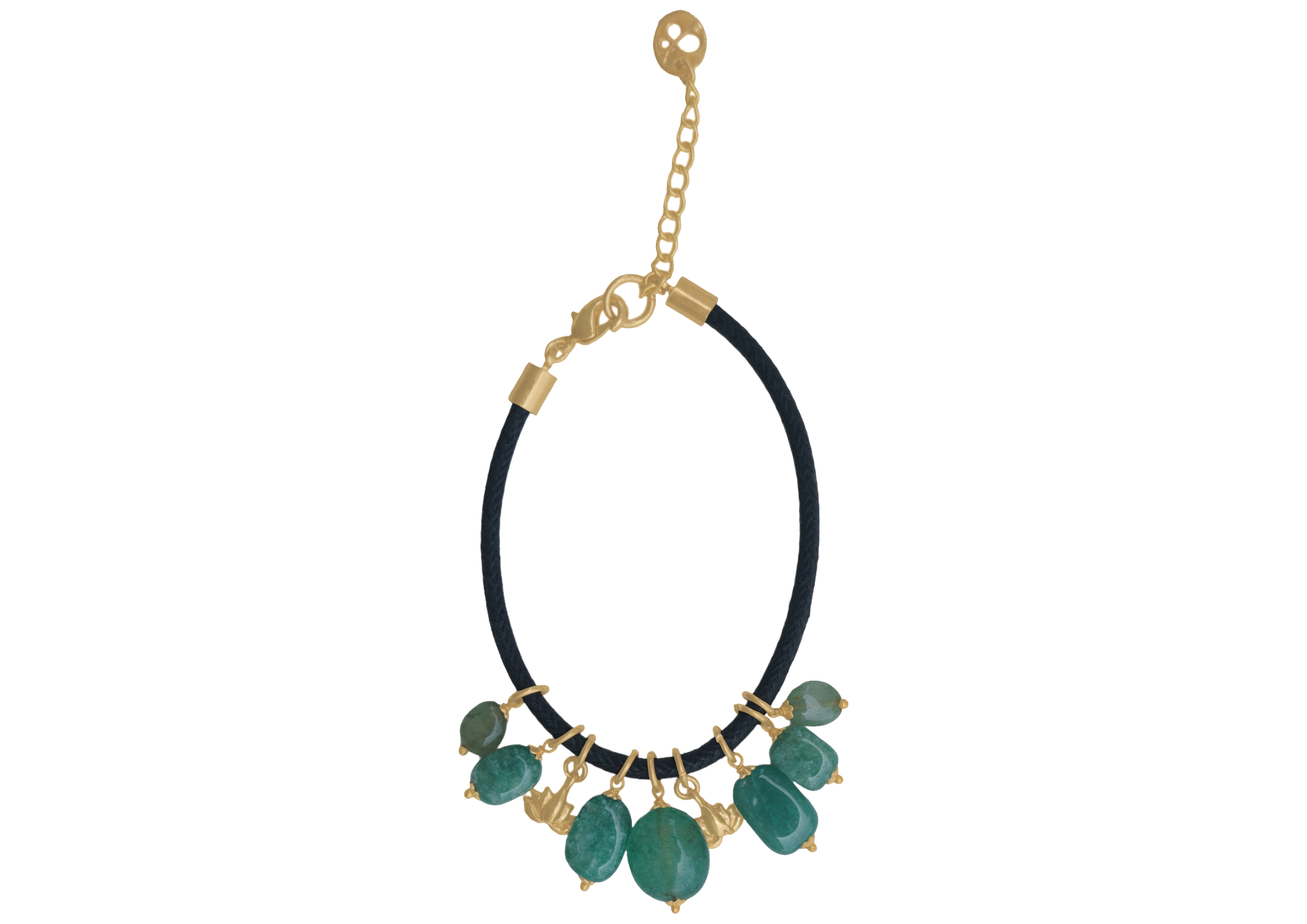 Love bracelet Harmony Stone  in Green Onyx and Jade 25mm