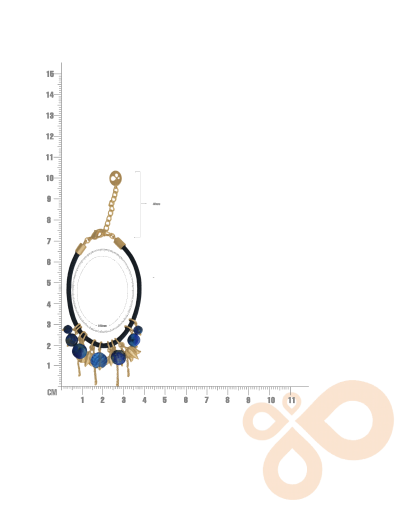 Love bracelet Royal Azure in Lapis Lazuli and CZ 33mm