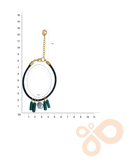 Rakhi Midnight Elegance Necklace in Onyx and Pearl 25mm