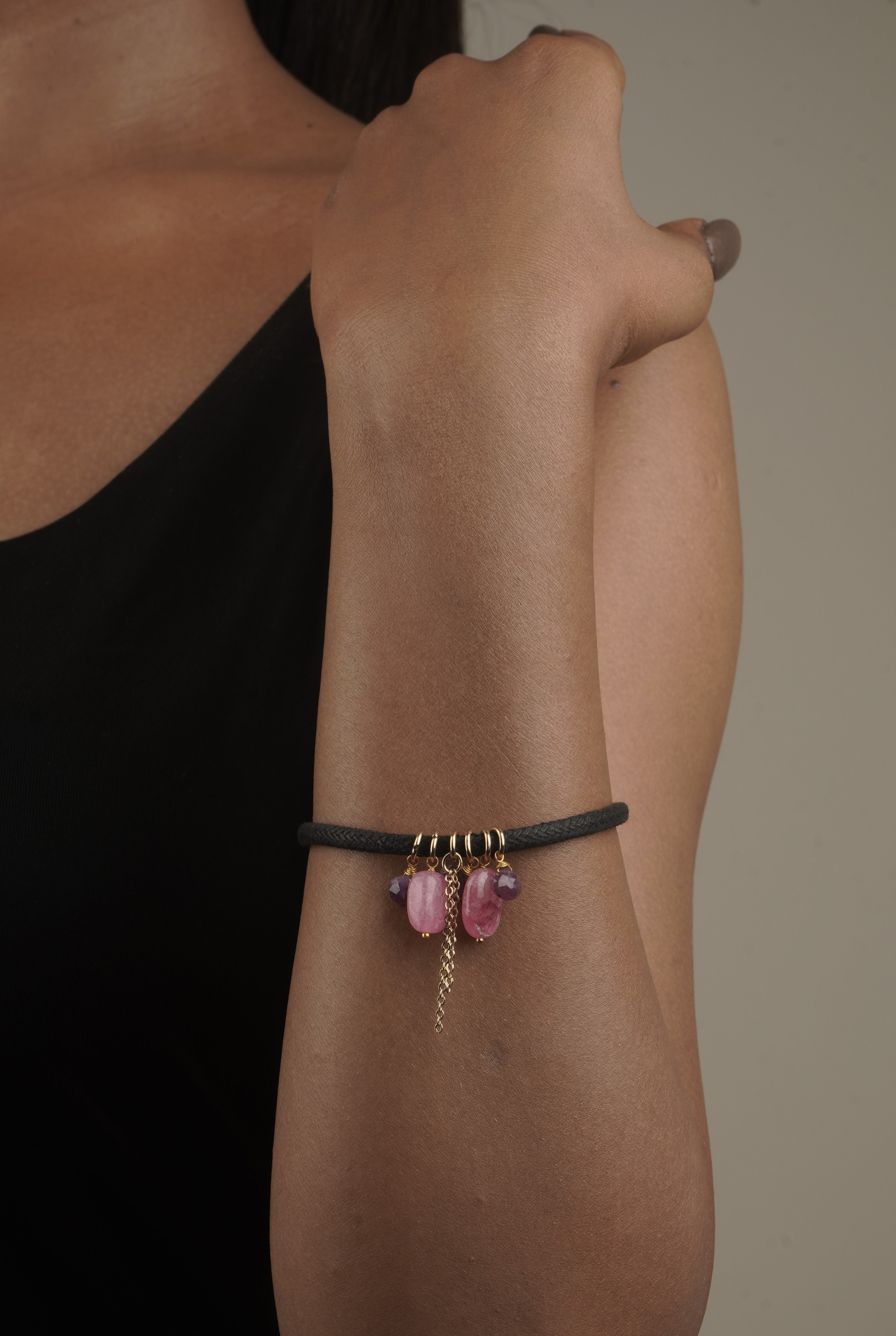 Love bracelet Vibrant Harmony  in Coral, Glass, and Turquoise