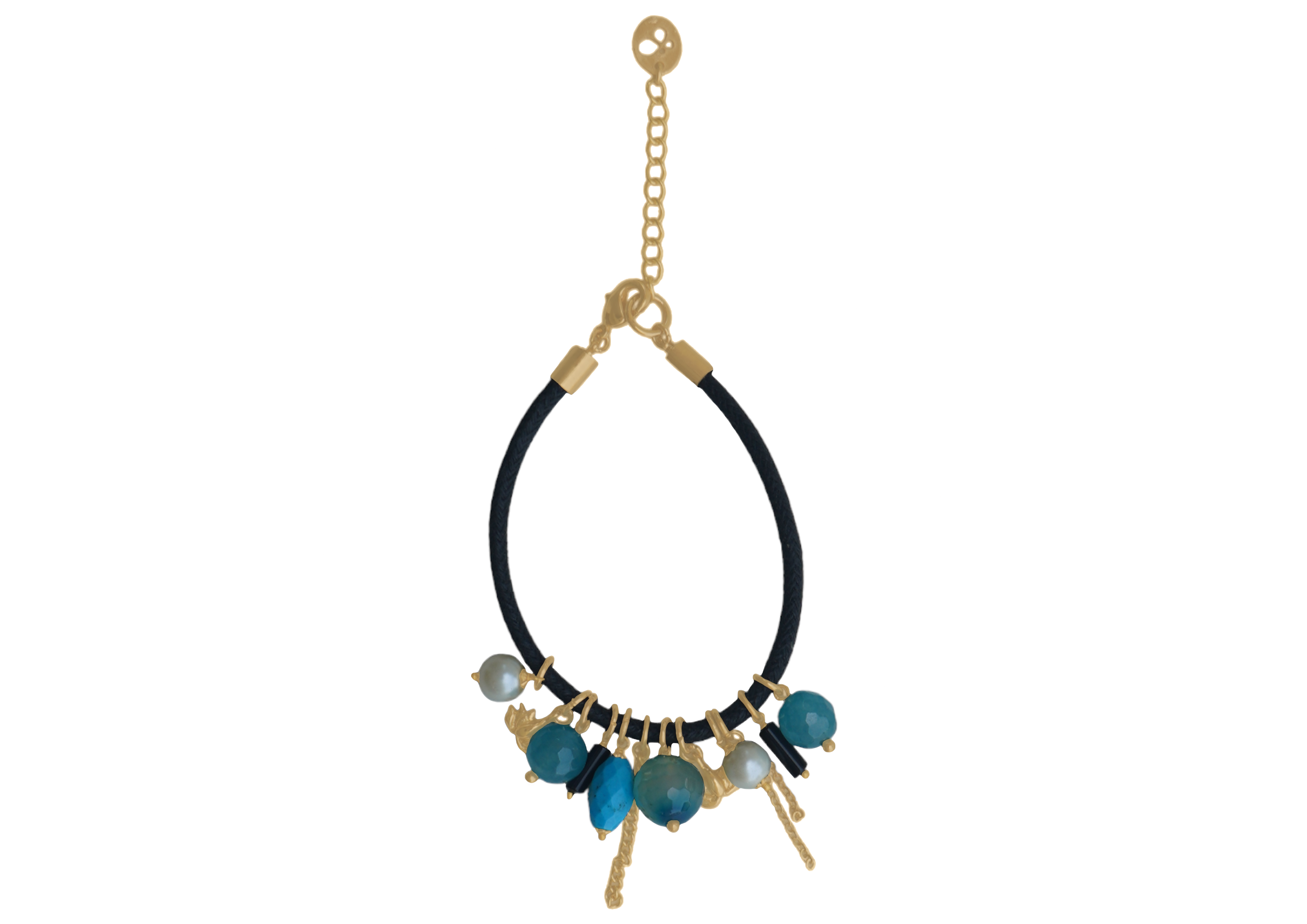 Love bracelet Ocean Whisper  in Turquoise and Pearl 34mm