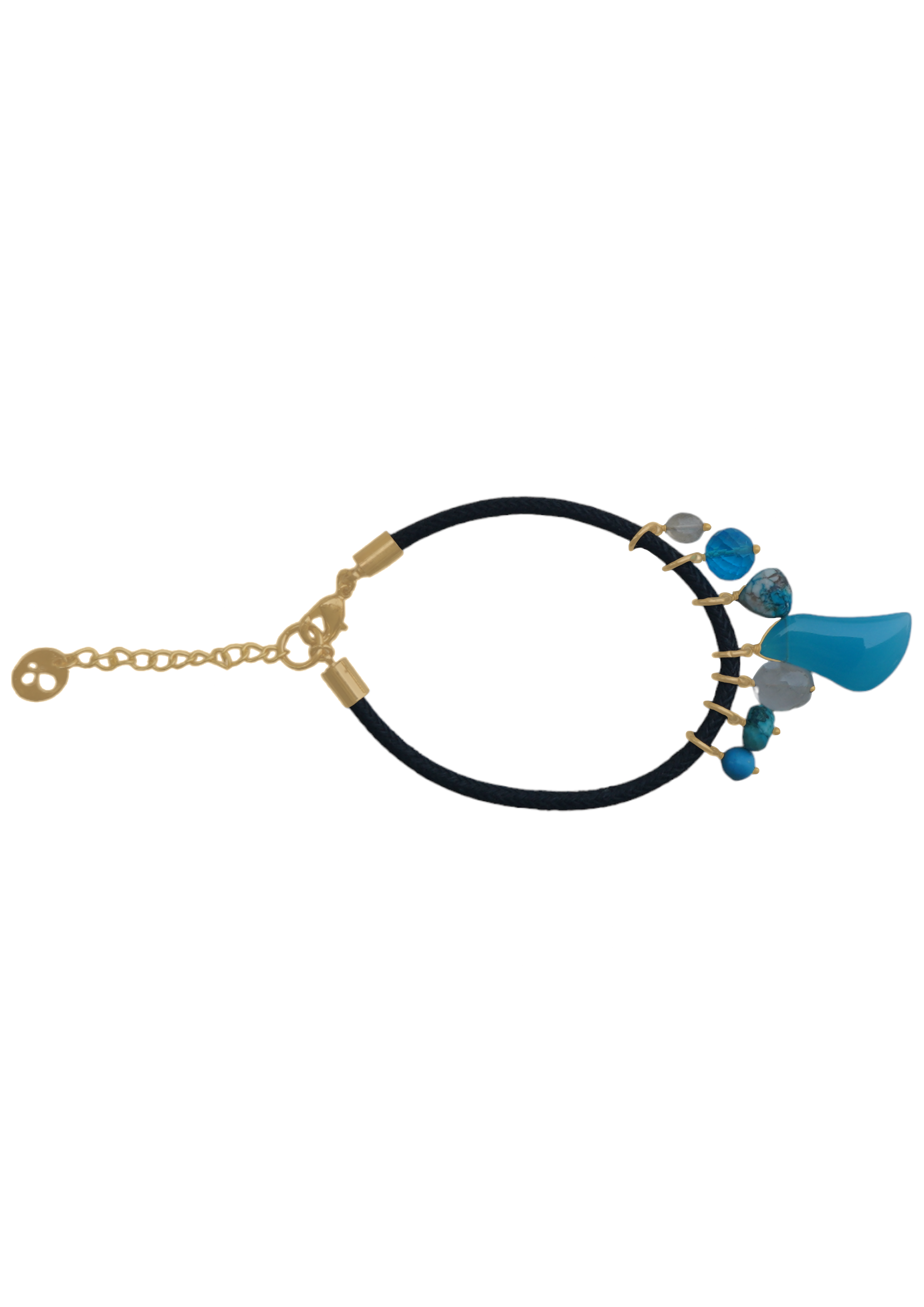 Rakhi Tranquil Sparkle Necklace in Turquoise and Glass 34mm