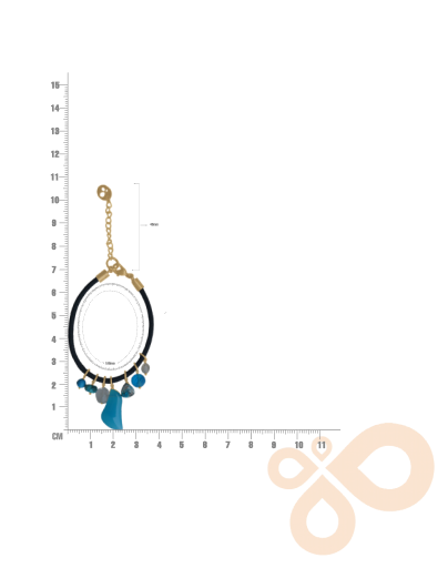 Rakhi Tranquil Sparkle Necklace in Turquoise and Glass 34mm