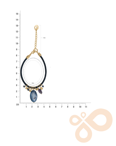 Love bracelet Enchantment in Labradorite, Shell, and Blue Sapphire