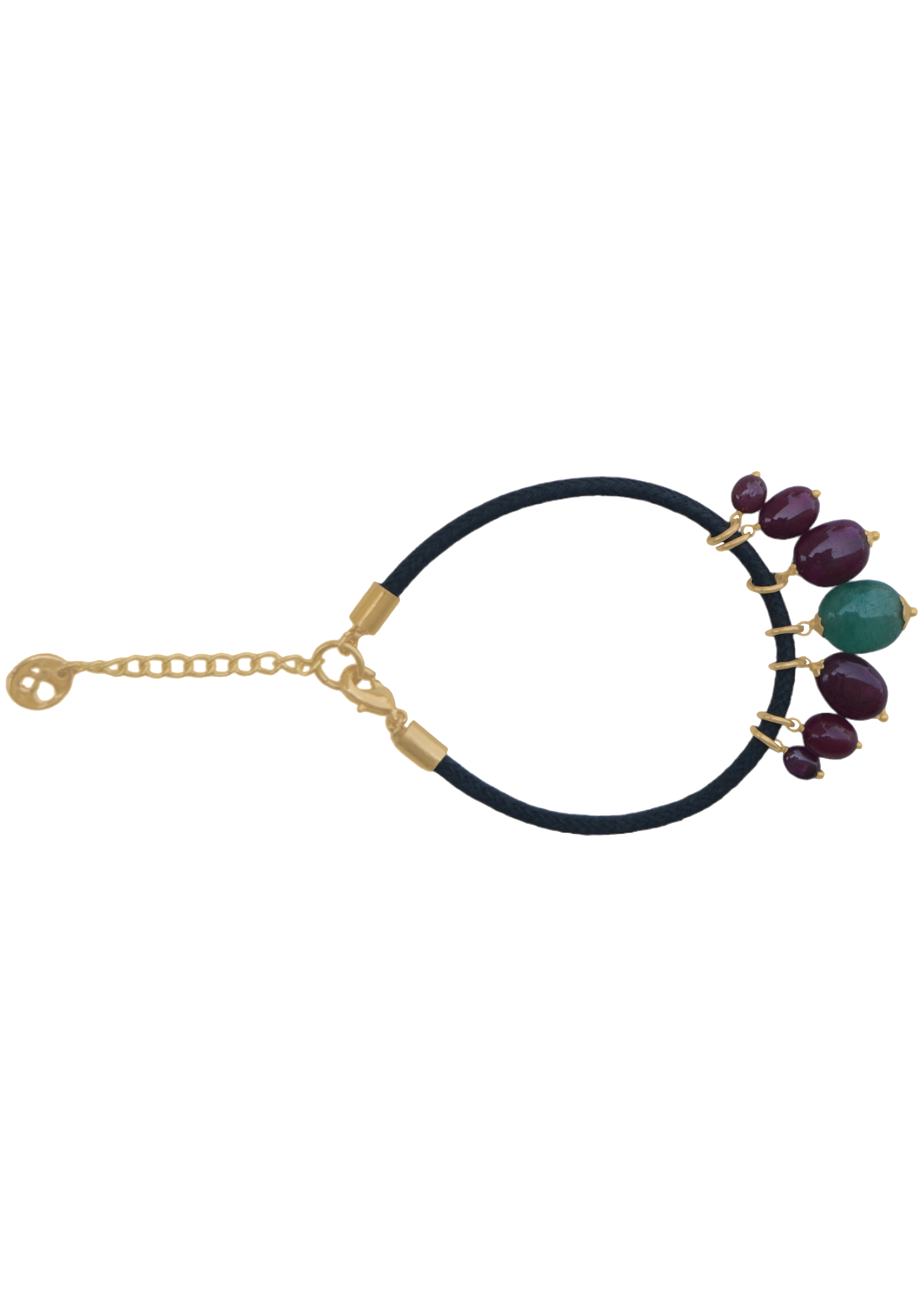 Love bracelet Majesty in Ruby and Onyx 23mm