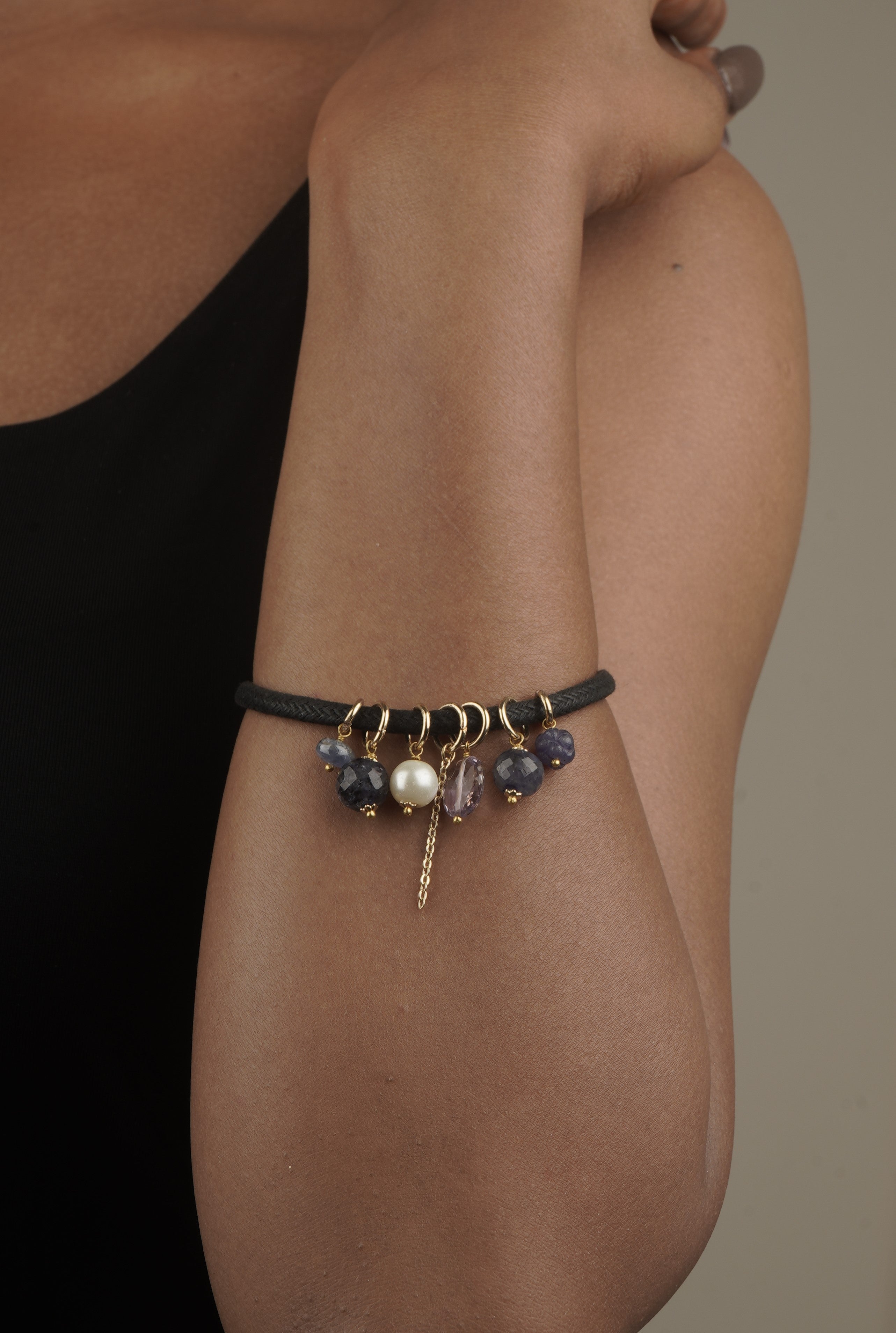 Love Bracelet Amethyst, Pearl, and Lapis 33mm