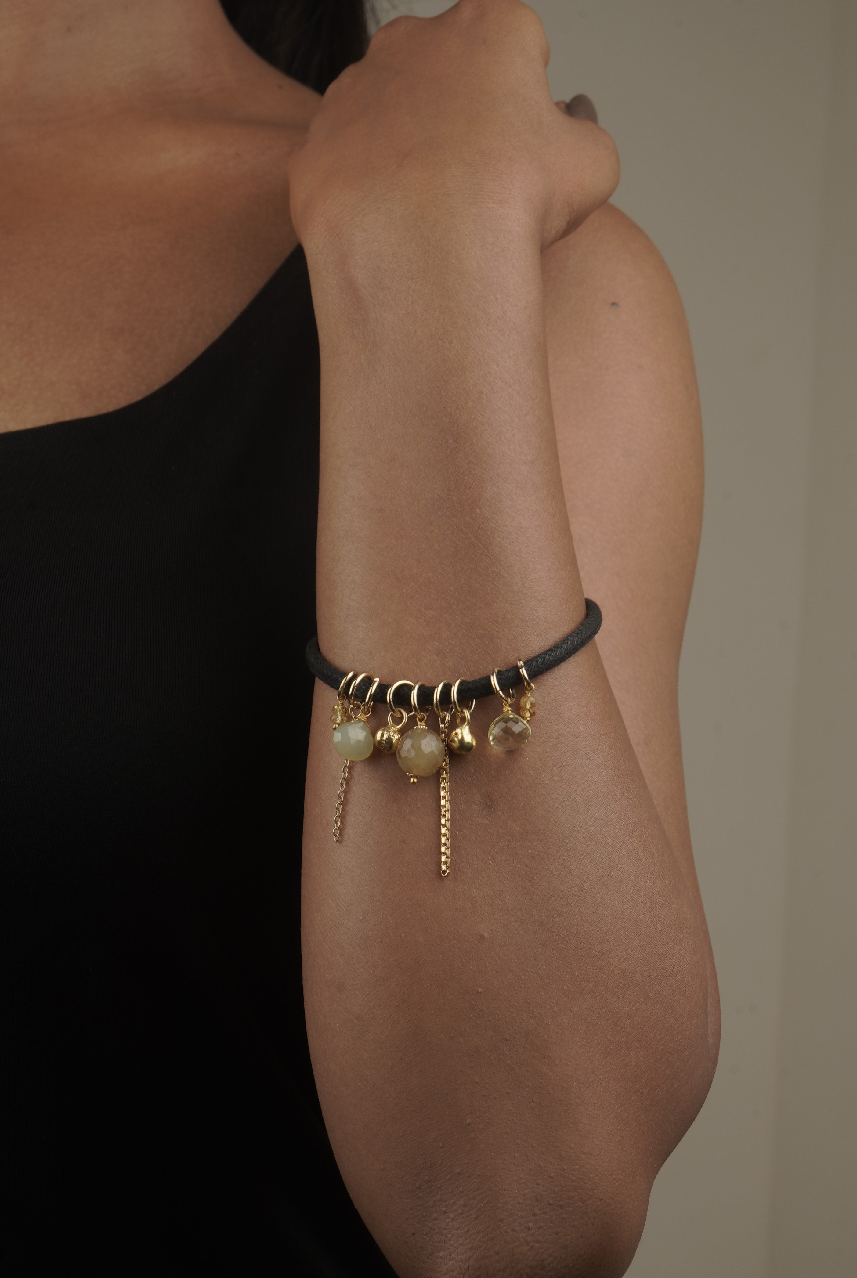 Love Bracelet Citrine and Chalcedony 40mm