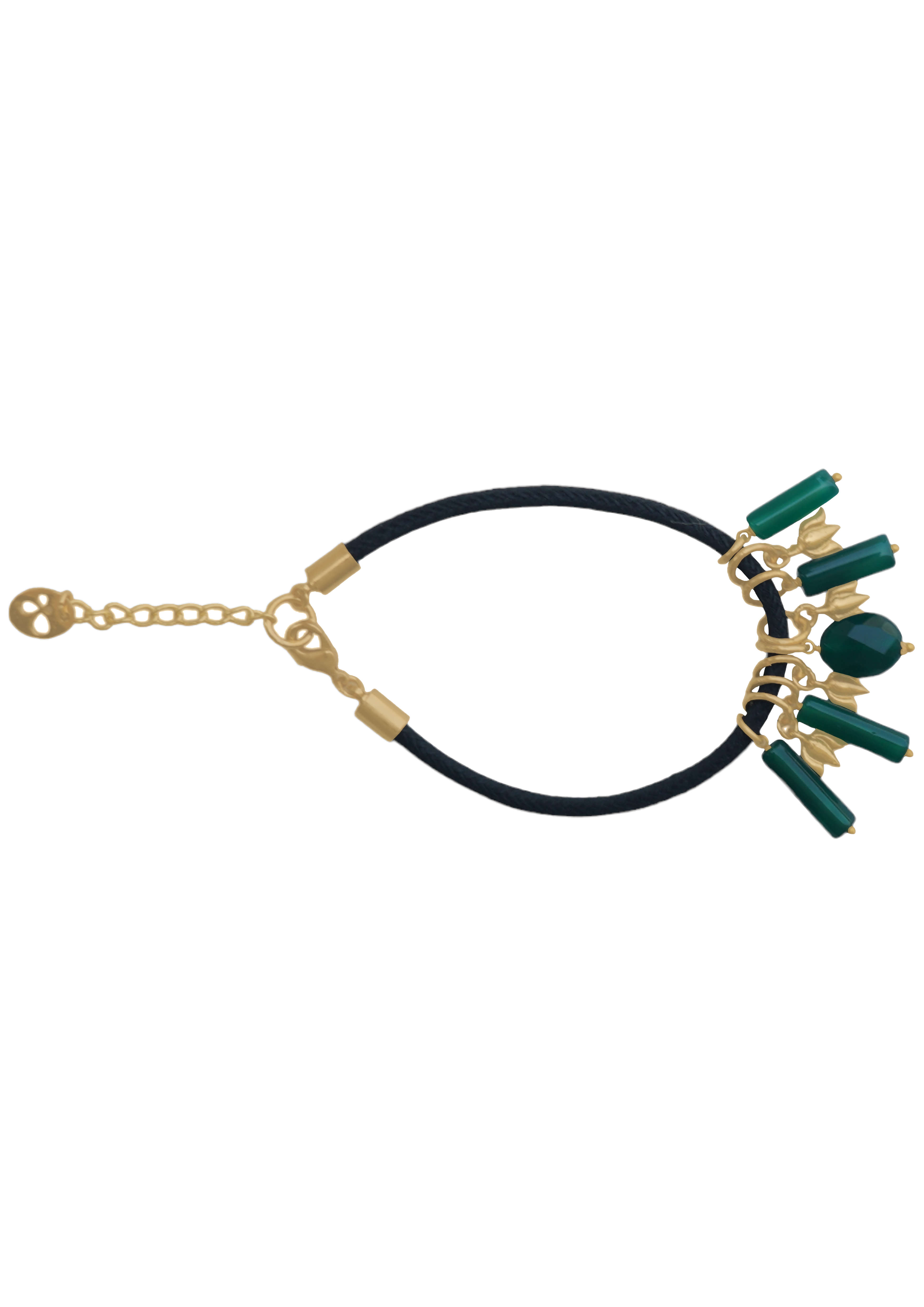 Rakhi Verdant Grace Necklace in Green Onyx 29mm
