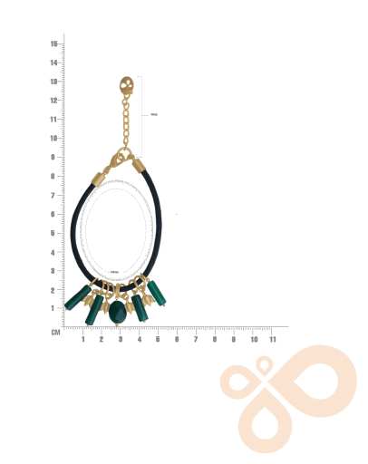 Rakhi Verdant Grace Necklace in Green Onyx 29mm