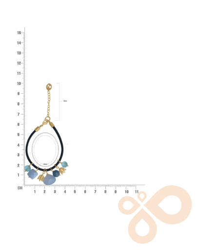 Love Bracelet Serenity in Chalcedony, Blue Lace Agate, and Cubic Zirconia