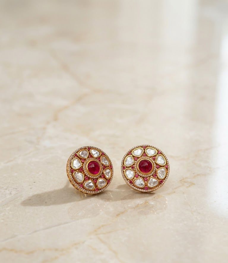 Revati Floral Kundan Studs