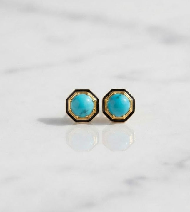 Revati Jharokha Turquoise Studs