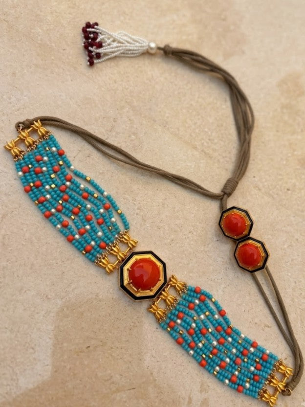 Revati Mayur Turquoise Choker