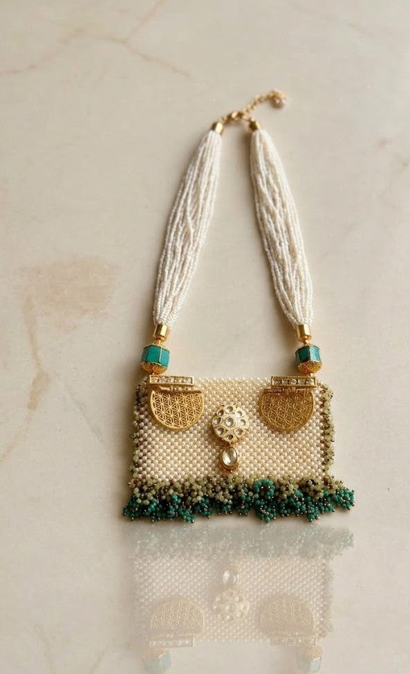 Revati Jharna Pearl Pendant Necklace