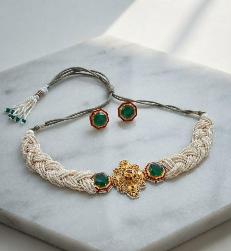 Revati Jharokha Braided Choker