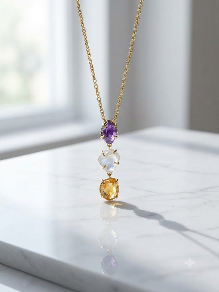 Light Elegant Stone Age Necklace