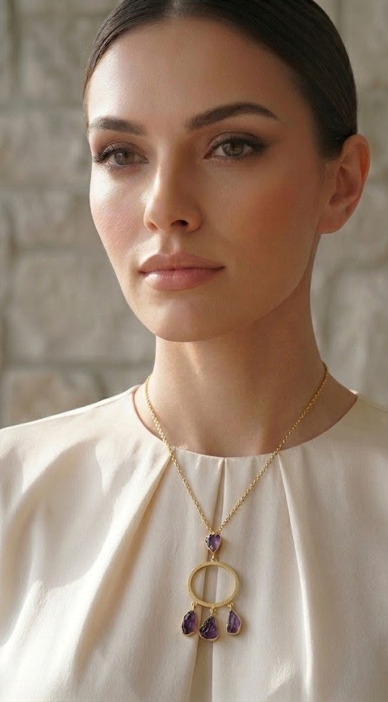 Poetic Stone Age Pendant Necklace