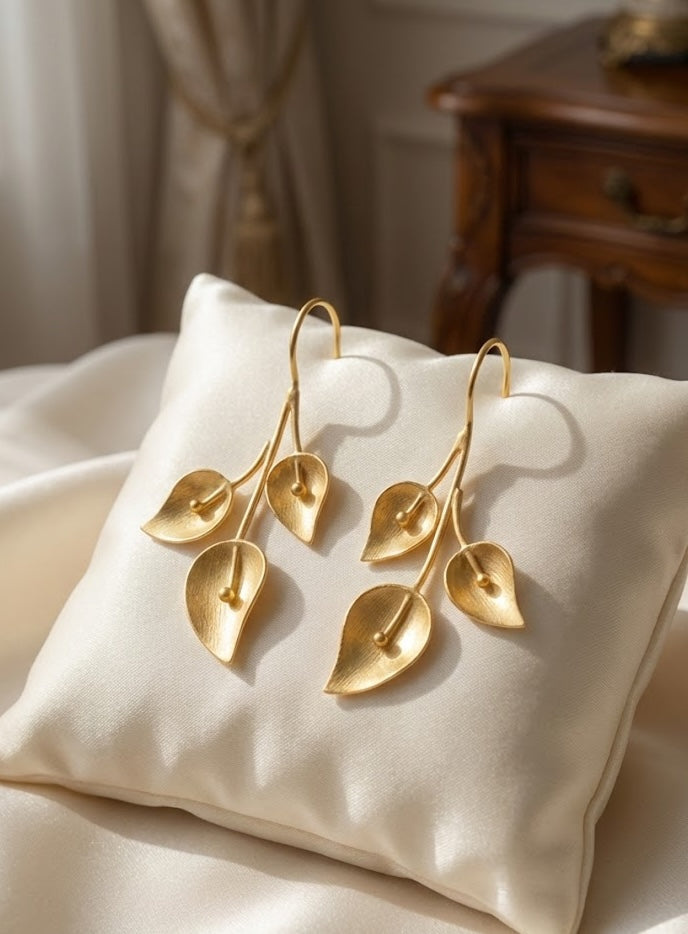 Nature Studs – 43mm Height with Stunning 18K Gold-Plated Design