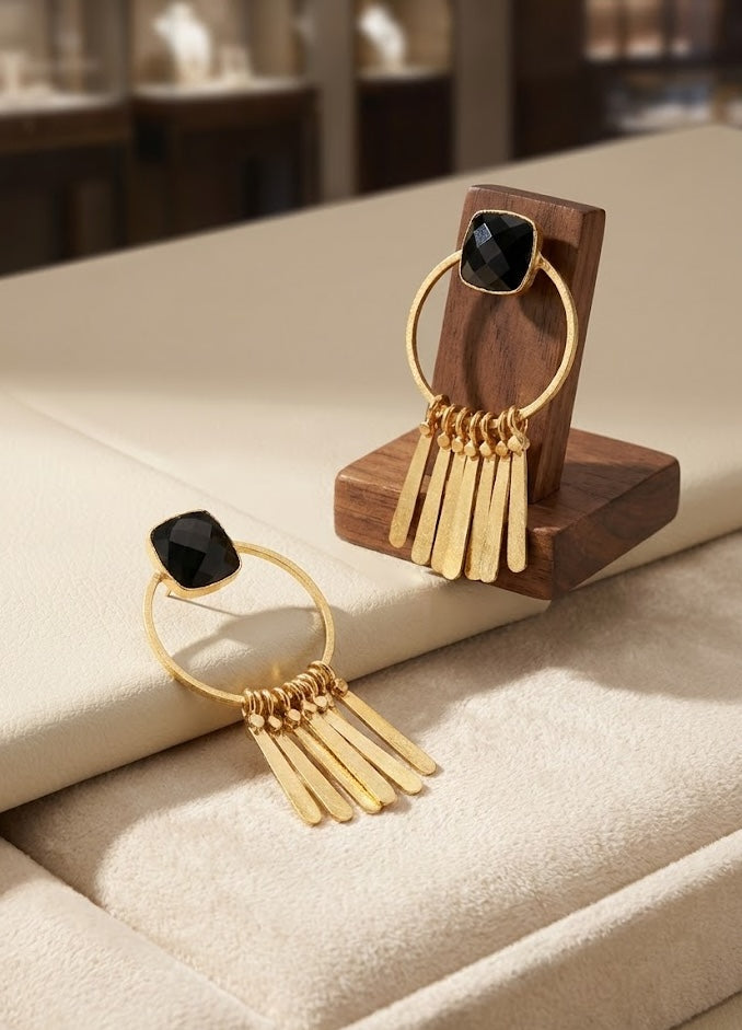 Unique Fringe Earrings – Handmade with an Elegant 18K Gold-Plated Touch