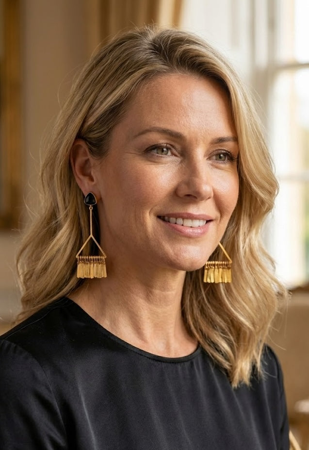 Chic Handmade Fringe Earrings – Finished with 18K Gold Plating