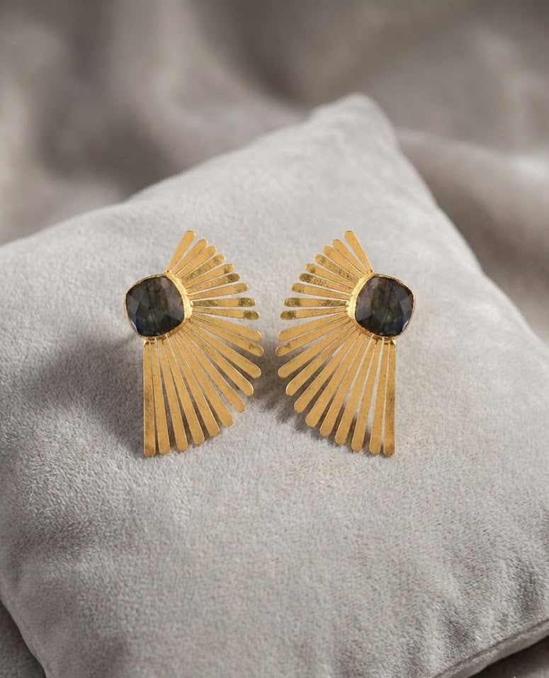 Handmade Statement Fringe Earrings – Featuring 18K Gold Plating