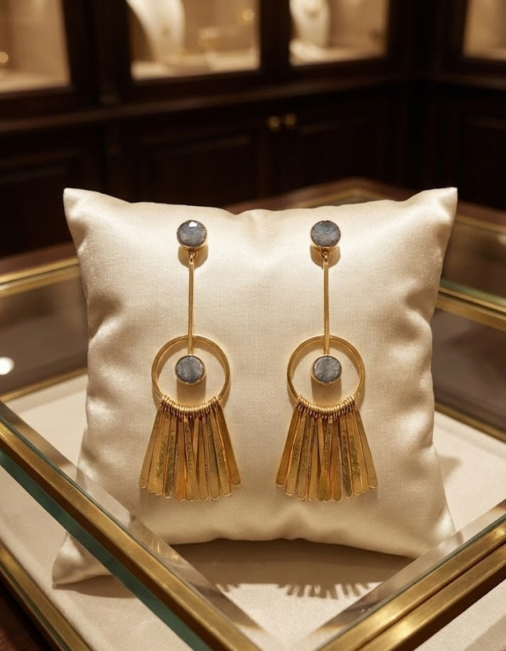 Luxury Fringe Earrings – Handmade with Premium 18K Gold-Plated Detail