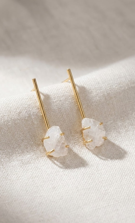 NOOR Earrings – 45mm Height, Luxurious 18K Gold-Plated Finish for Indian-Inspired Elegance