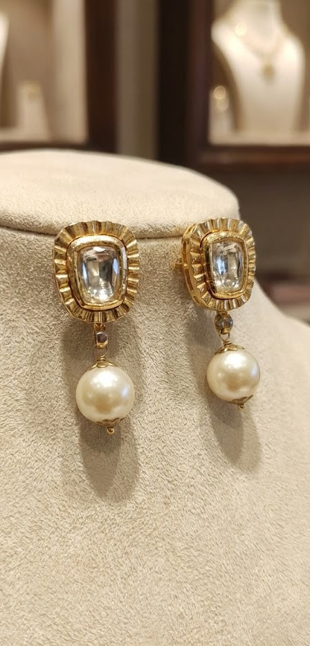 Minimalist Handmade Earrings – 39mm Height, 18K Gold-Plated Finish