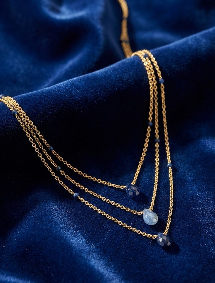 Fine One Necklace with Black Onyx and Labradorite