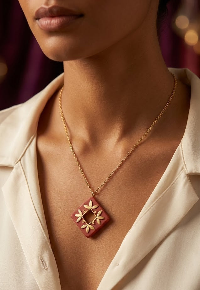 Fine One Necklace - Aventurine and Sustainable Elements