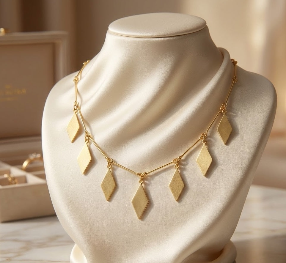 Fine One Necklace - Natural Stone with Adjustable Length Design