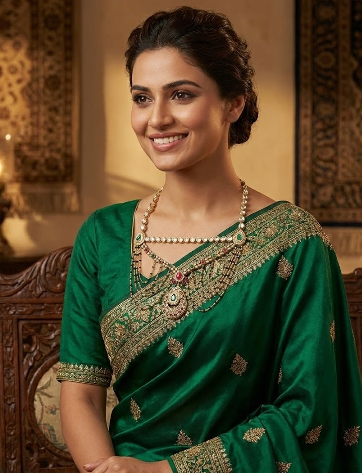 Victoria Necklace - Handmade Brass with 18K Gold Plate, 65mm x 50mm Pendant