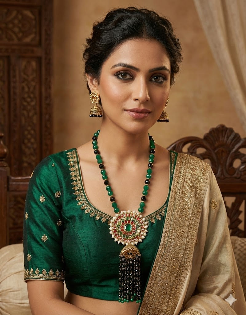 Victoria Necklace - Sustainable Brass with 22K Gold Plating, 160mm x 58mm Pendant