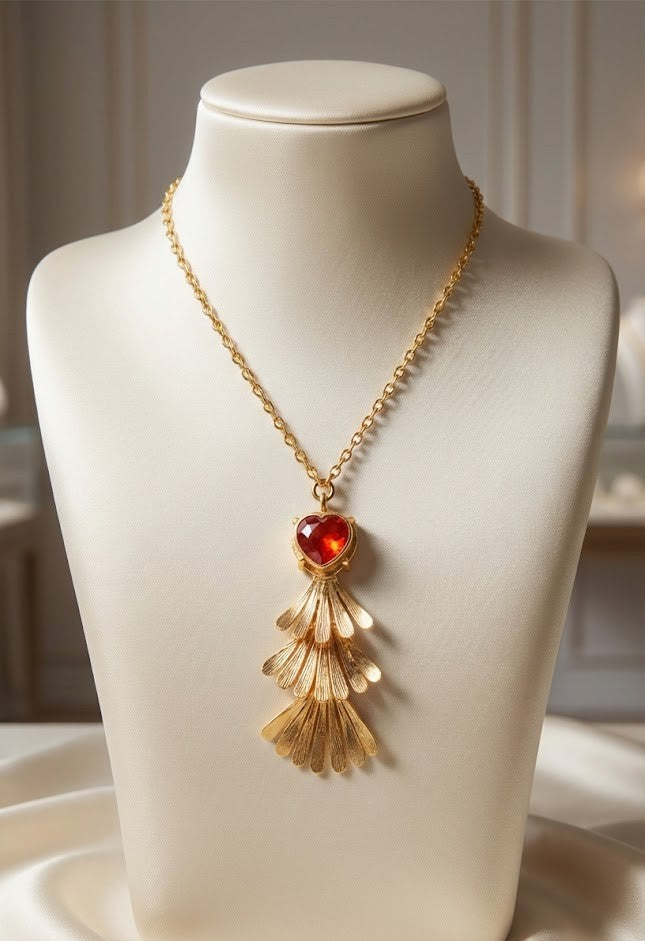 Fringe Fan Necklace