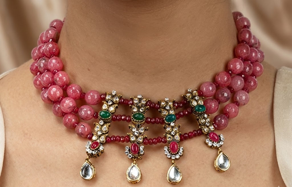 Victoria Necklace - Handmade Brass with 22K Gold Plate, 36mm x 52mm Pendant