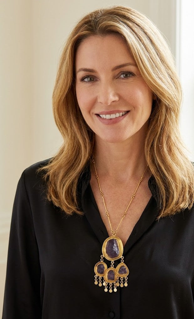 Stone Age Necklace - Lightweight Brass Design with 18K Gold Plate for Effortless Style