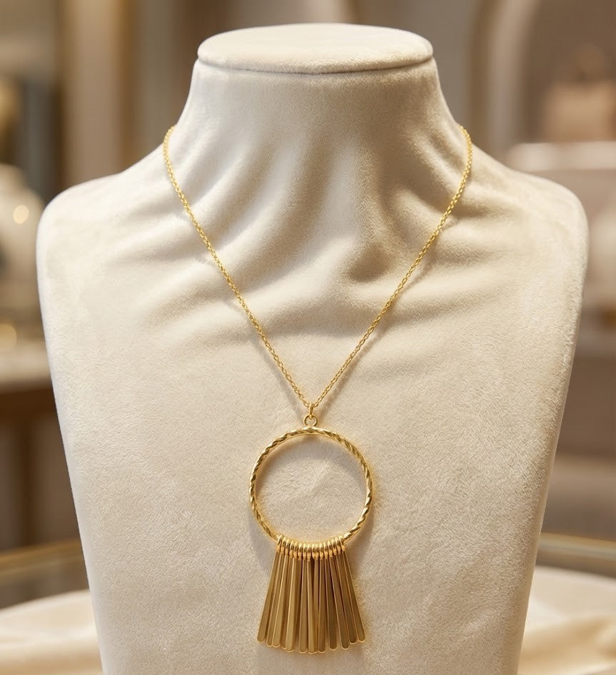 Fringe Circular Necklace