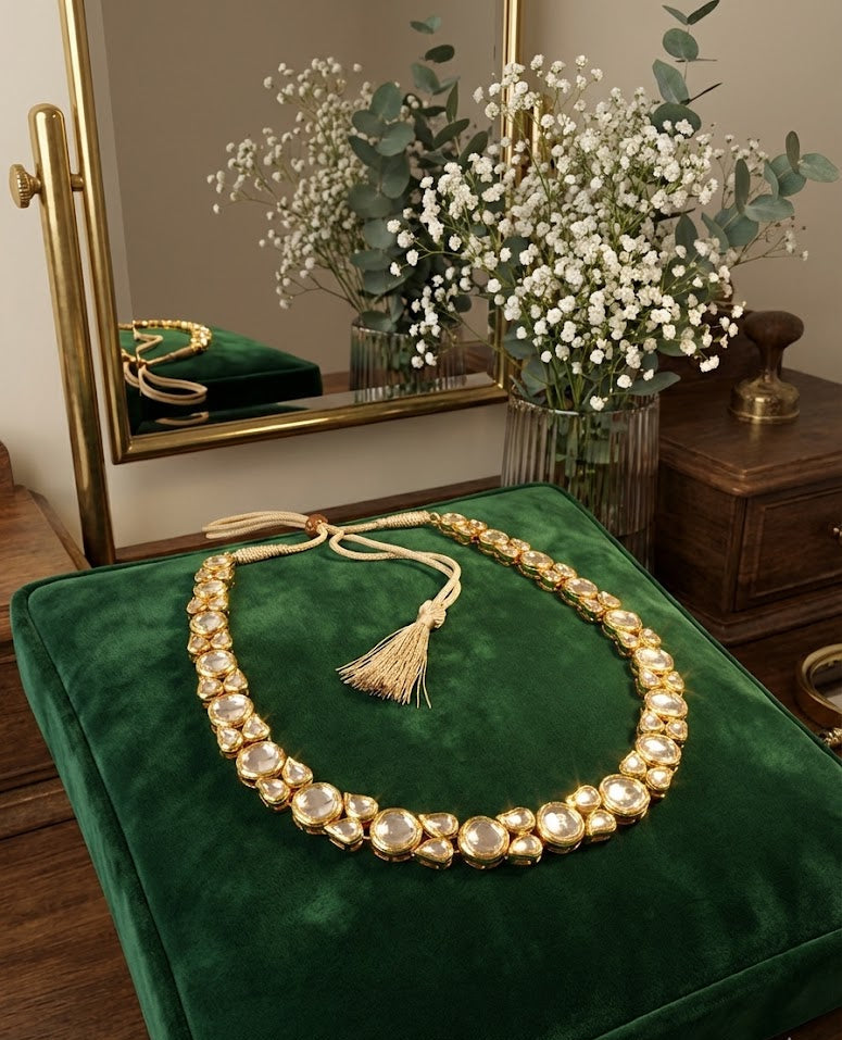 Falak Necklace with Polki Aesthetic