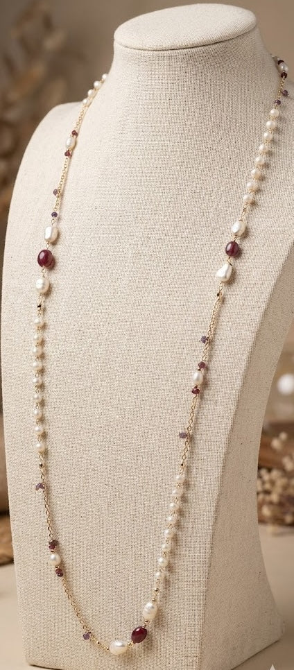 Eternal Elegance Trio Long Chain Necklace