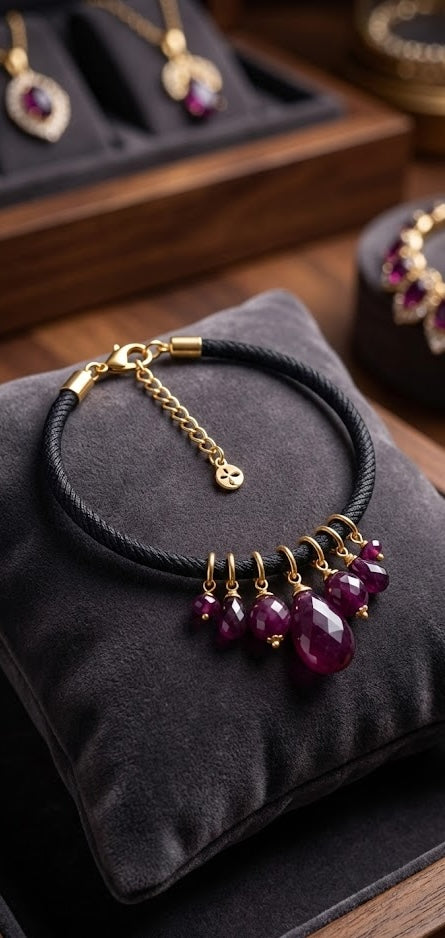 Love bracelet Eternal Flame in Ruby 28mm