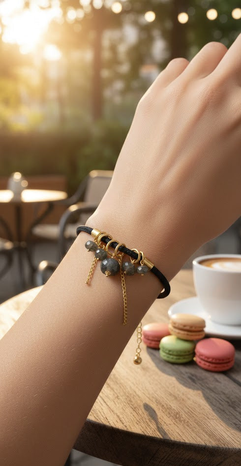 Love bracelet Mystic Aura  in Labradorite 37mm