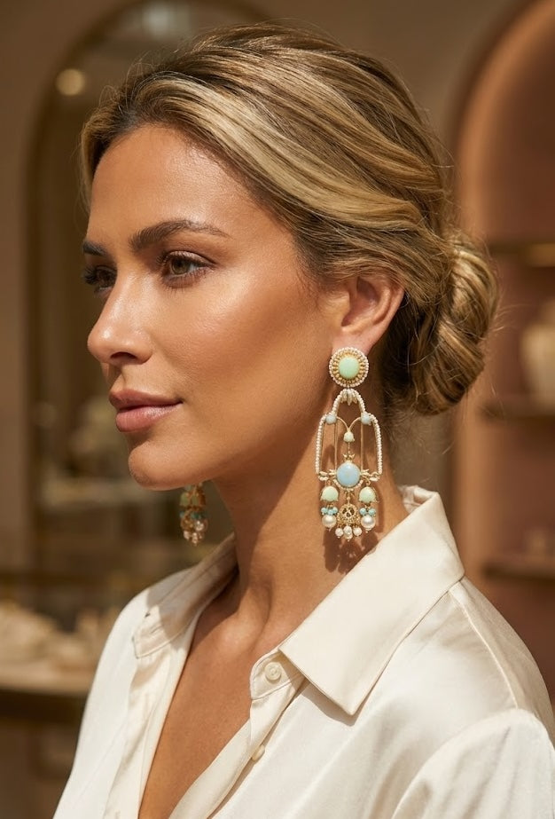 Handmade Earrings – Jannat Style Enhanced with 22K Gold Plate