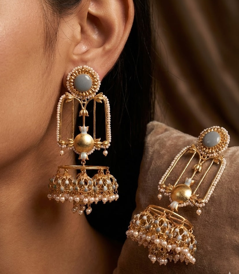 Handmade Earrings – Jannat Design in a Stunning 22K Gold Plate