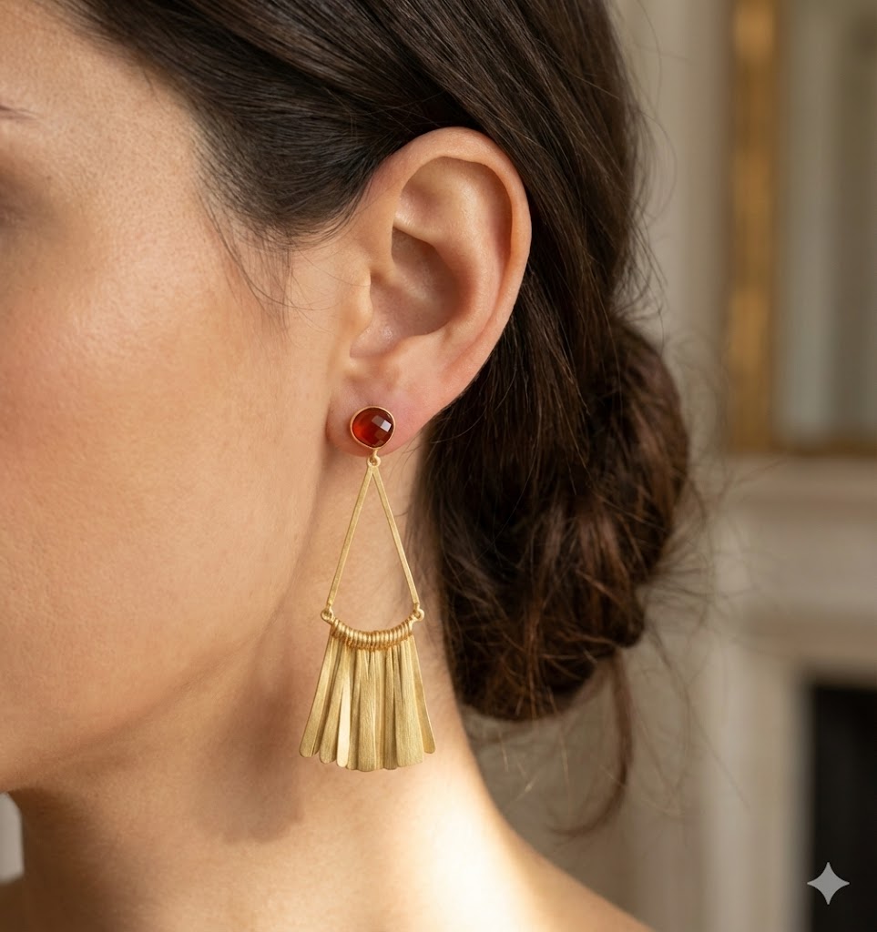 Pear Fringe Earrings