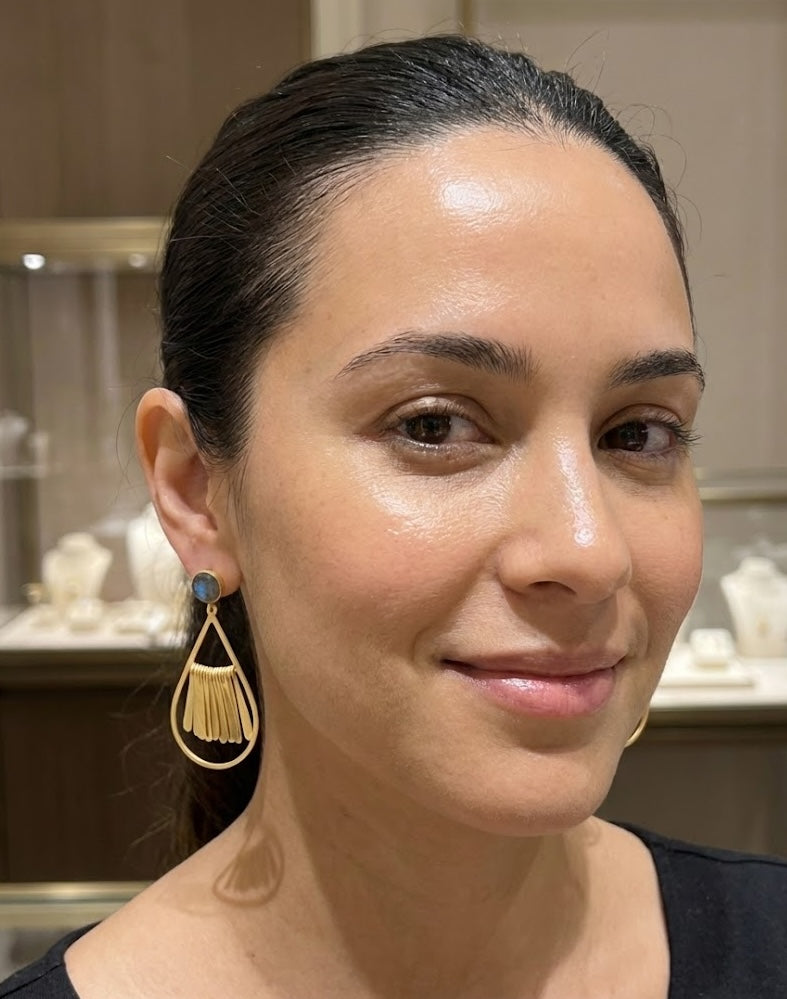 Fringe Pear Earrings