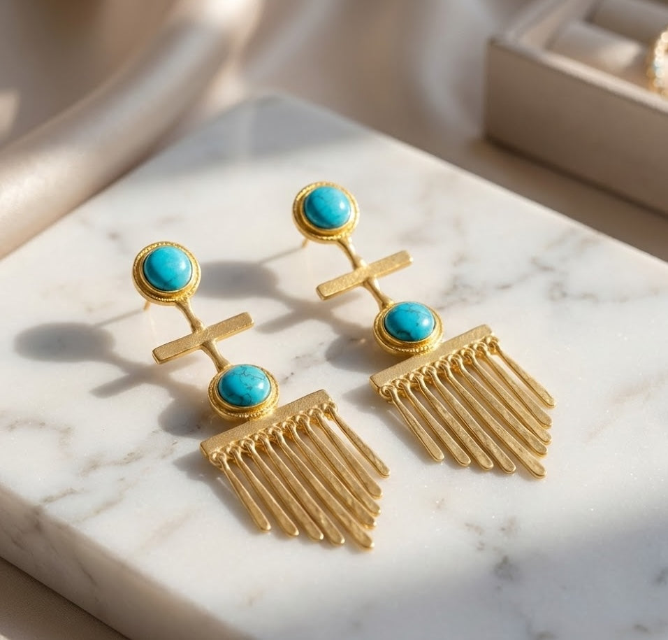 Fringe Egyptian Earrings