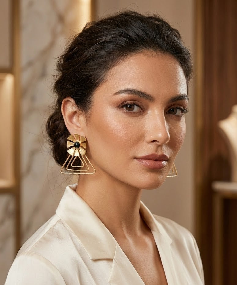 Everyday Lightweight Earrings – 18K Gold-Plated, Handcrafted Charm