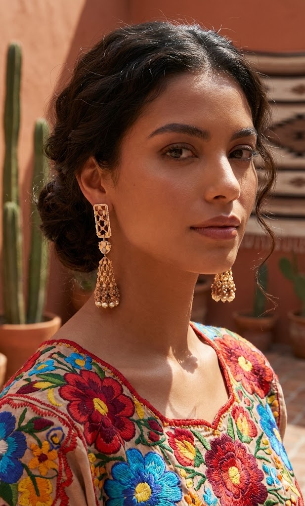 Jannat Earrings – Handcrafted Luxury with a 22K Gold Plated Finish