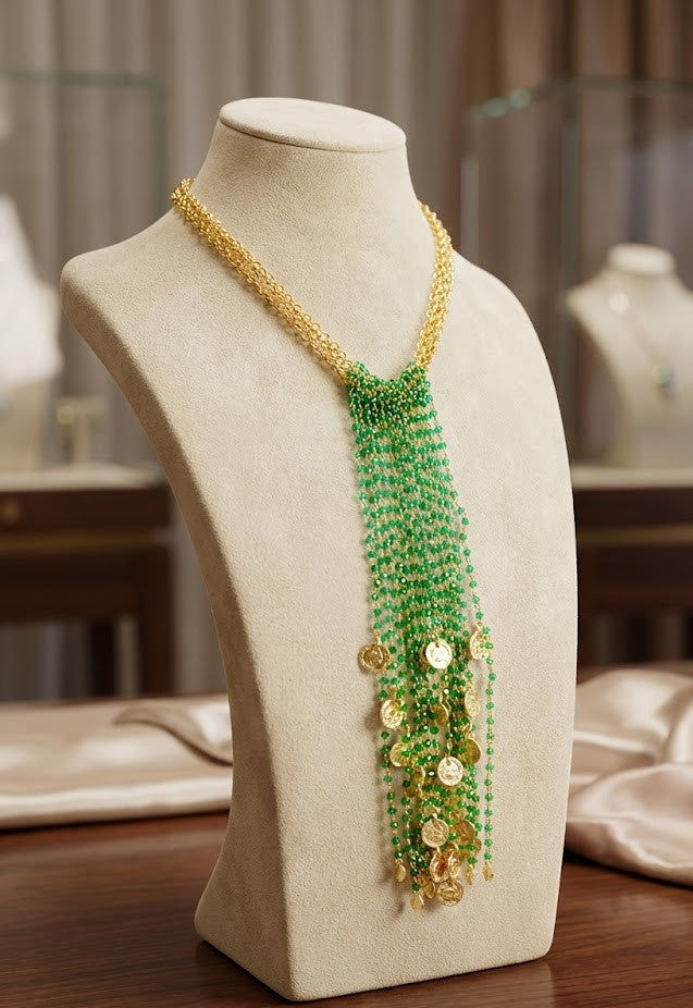 Revati Necklace - Ethical Brass Jewelry with Luxurious 22K Gold Finish