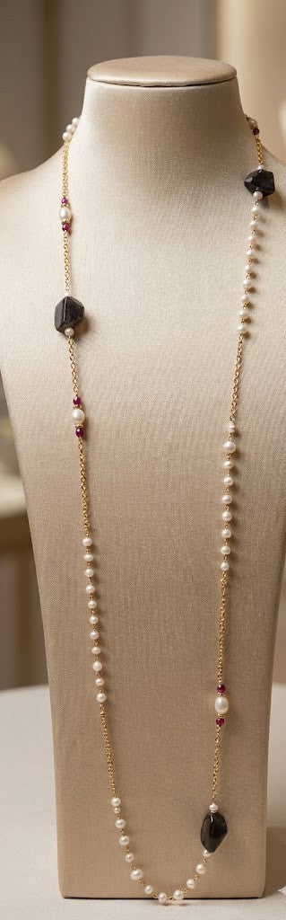 Luxe Trio Long Chain Necklace